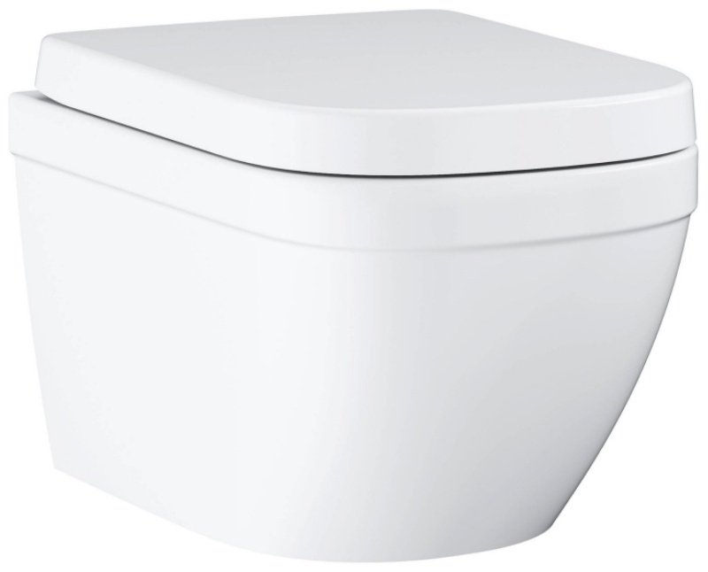 Унитаз подвесной GROHE Euro Ceramic 39554000, безободковый, с сиденье микролифт SoftClose