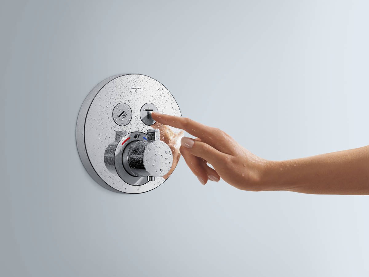 Смеситель для душа Hansgrohe ShowerSelect 15743340, латунь, цвет черный купить,NaN