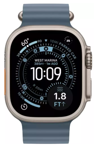 Смарт-часы Apple Watch Ultra 3 GPS + Cellular 49mm MEWH4Q Natural Titanium Case with Anchor Blue Ocean Band