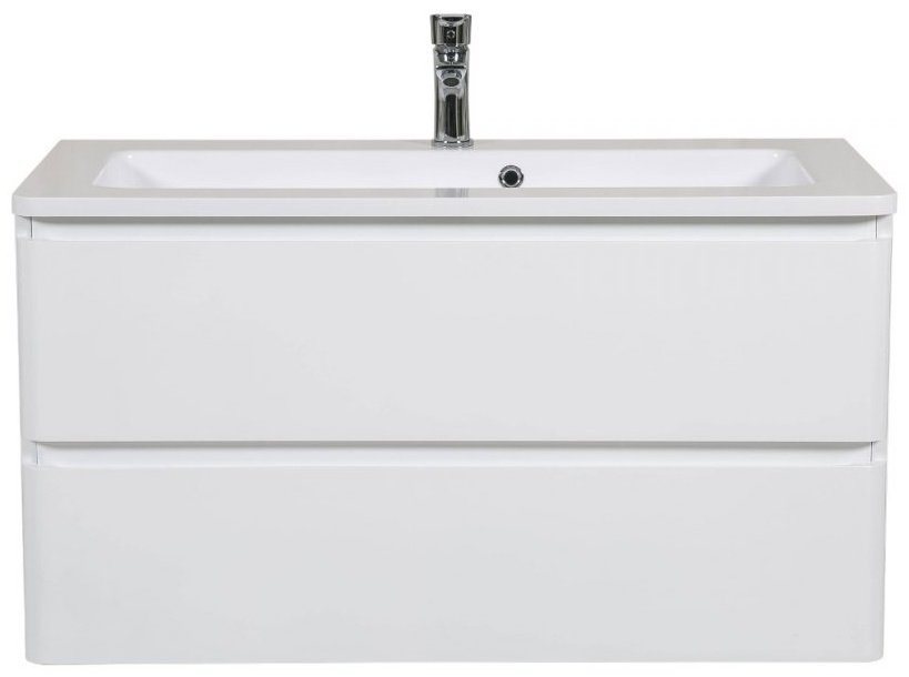 Тумба с раковиной AQUARODOS M-AKCENT-100-KN-WHITE-GLOSS, 99x52x46.5 см, белый купить,NaN