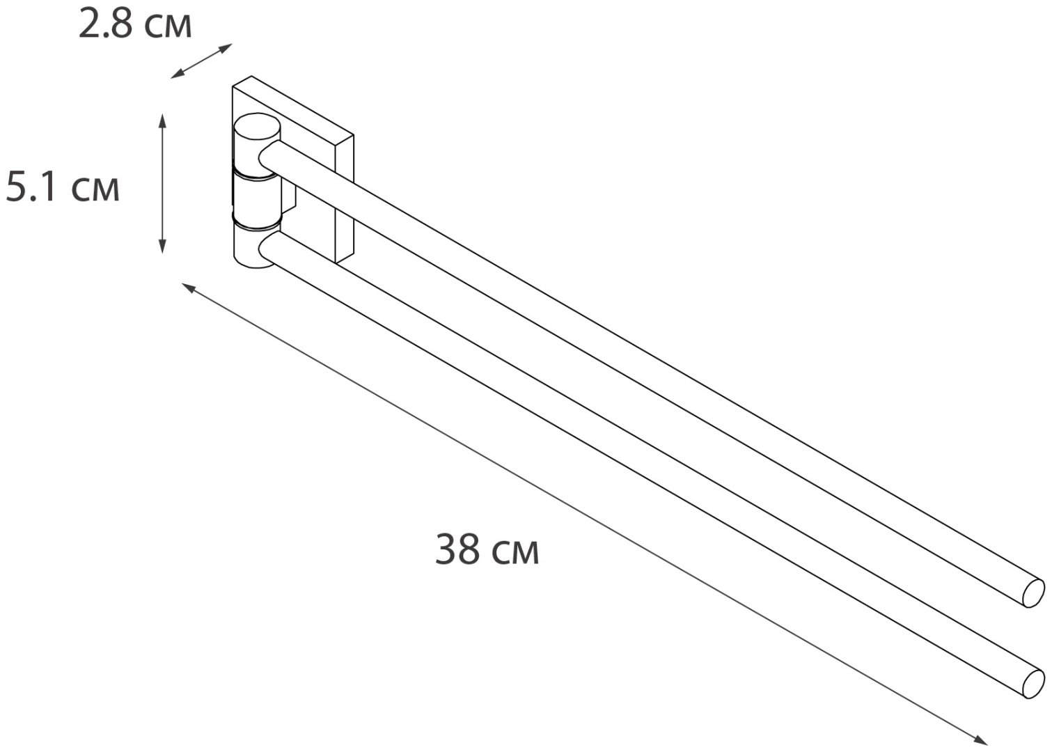 FIXSEN держатель WHITE HOUSE LUX CHROME 2-ой FX-15002A 1 шт, металл