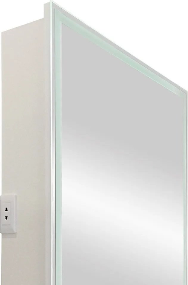 Шкаф зеркальный навесной Континент Allure, 60x15x80 см, белый купить,NaN