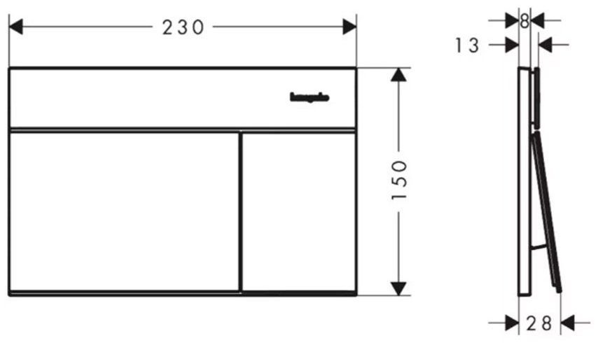 Hansgrohe кнопка смыва iFrame Element E Chrome 66003000