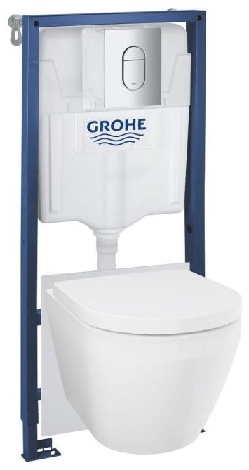 Унитаз с инсталляцией Grohe Solido Euro Ceramic 2.0 (Triple Vortex), санфарфор
