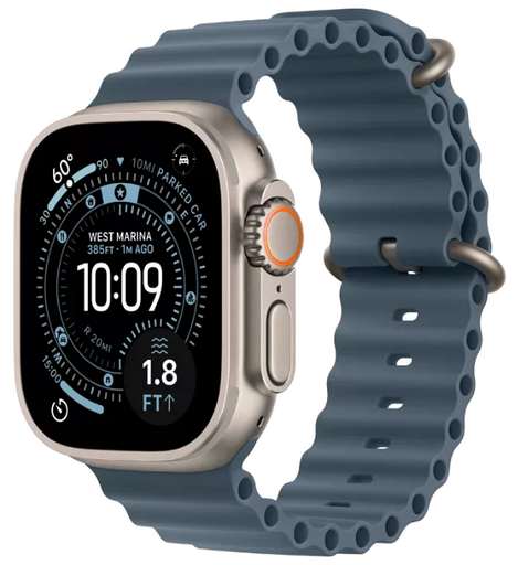 Смарт-часы Apple Watch Ultra 3 GPS + Cellular 49mm MEWH4Q Natural Titanium Case with Anchor Blue Ocean Band