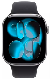 Смарт часы Apple Watch Series 11 GPS 42mm MEQW4 Space Grey Aluminium Case with Black Sport Band - S/M