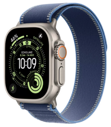 Смарт-часы Apple Watch Ultra 3 GPS + Cellular 49mm MEWU4Q Natural Titanium Case with Blue/Bright Blue Trail Loop - M/L