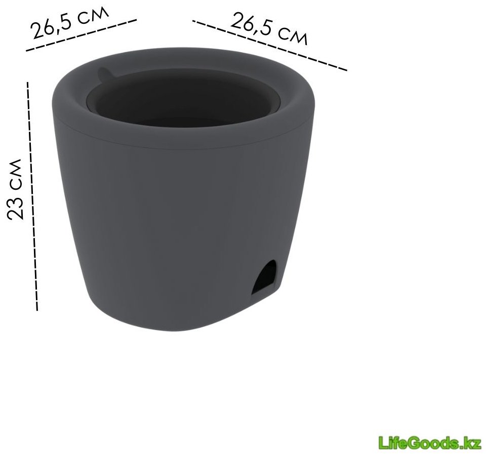 Кашпо для дома, для улицы LifeGoods.kz 4 л, пластик купить,NaN