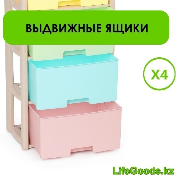 Комод пластиковый LifeGoods.kz LG34927 47.5х94х30 см купить,NaN