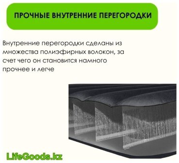 Матрас LifeGoods.kz LG30850, 200x180x25 см, насос внешний электрический купить,NaN