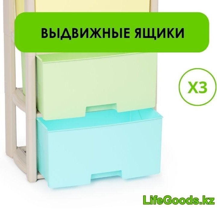 Комод пластиковый LifeGoods.kz LG35071 47.5х71х30 см купить,NaN