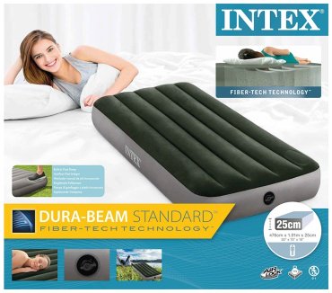 Матрас Intex 64760, 191x76x25 см, насос встроенный