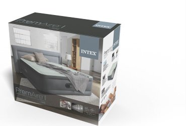 Кровать Intex 64906ND PremAire I (Queen), 203x152x46 см, насос встроенный купить,NaN