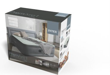 Кровать Intex 64906ND PremAire I (Queen), 203x152x46 см, насос встроенный купить,NaN