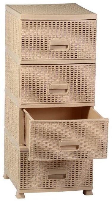 Комод пластиковый Patisson Плетенный 2015-02 38х91х48 см купить,NaN