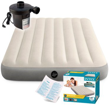 Матрас Intex Electic Pump Plus, 191x137x25 см, насос внешний купить,NaN