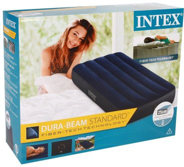 Матрас Intex Dura-Beam Standart, 191x137x22 см, насос внешний купить,NaN