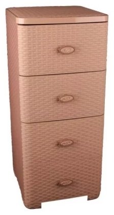 Комод пластиковый ZETA Плетёнка М2434 36х83х37 см купить,NaN