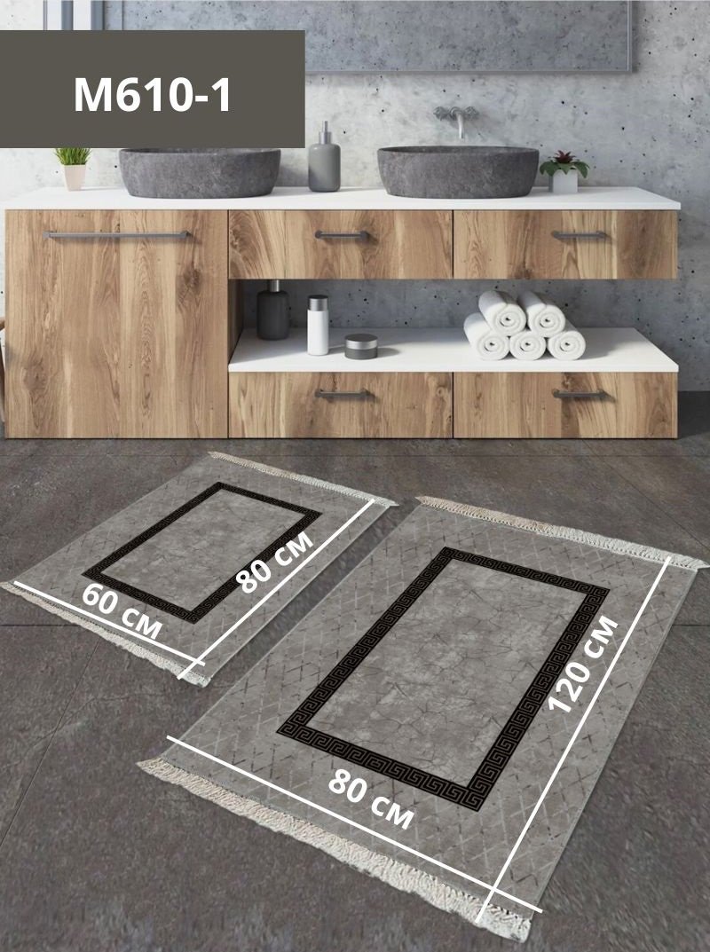 LifeGoods.kz комплект ковриков LG48387 120x80 см, микрофибра, полиэстер купить,NaN