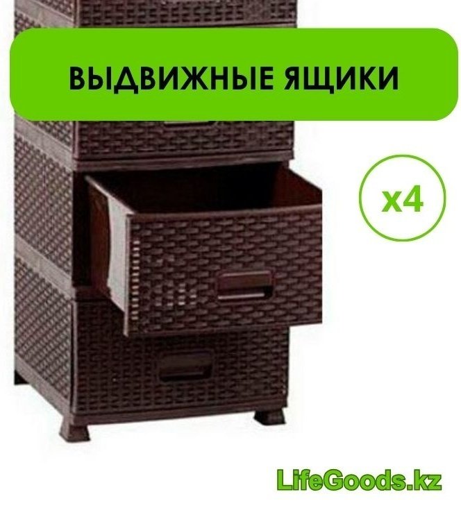 Комод пластиковый LifeGoods.kz LG100855 38х91х44 см купить,NaN