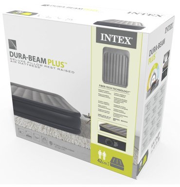 Кровать Intex 64136, 203x152x42 см, насос встроенный