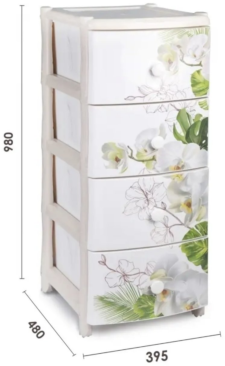 Комод пластиковый 30193916_355443853 39.5х98х48 см купить,NaN