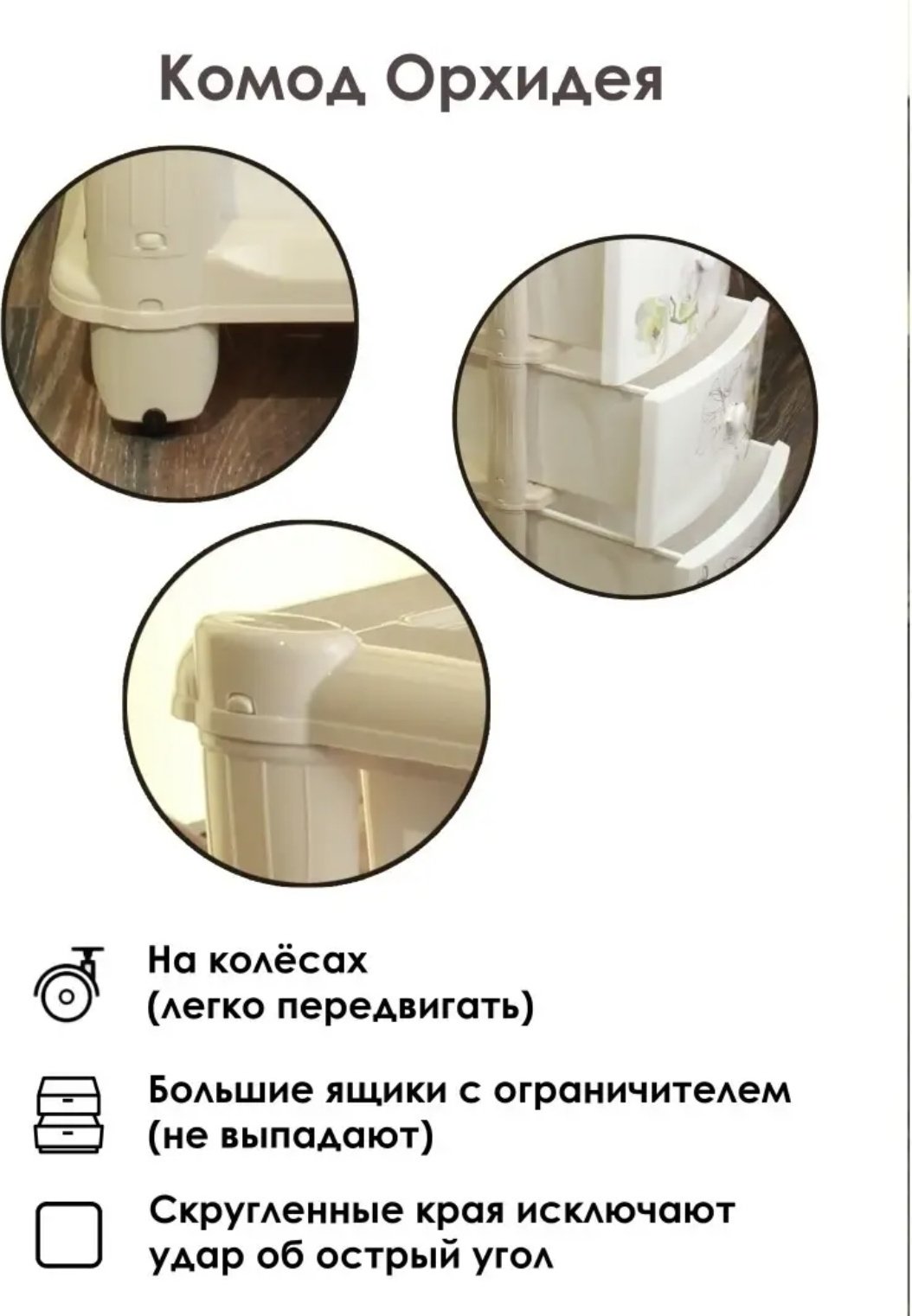 Комод пластиковый 30193916_355443853 39.5х98х48 см купить,NaN