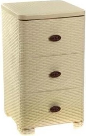 Комод пластиковый ZETA Плетенка М2429 36х63х37 см купить,NaN