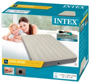 Матрас Intex 64708, 191x137x22 см, насос отсутствует