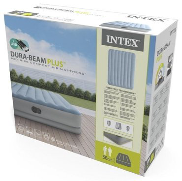 Кровать Intex 64159, 203x152x36 см, насос встроенный купить,NaN