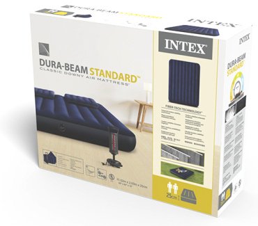 Матрас Intex Dura-Beam Classic 64765, 203x152x25 см, насос внешний