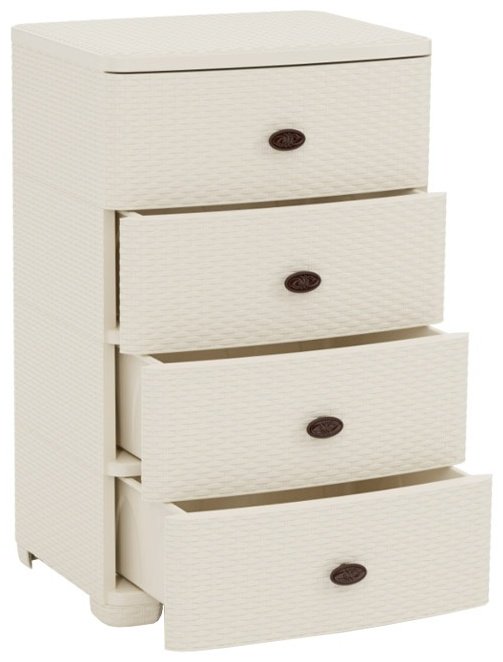 Комод пластиковый ZETA Плетенка М4059 56х88х45 см купить,NaN