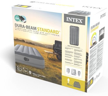 Матрас Intex 64112, 191x99x30 см, насос встроенный
