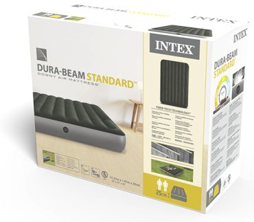 Матрас Intex 64762, 191x137x25 см, насос встроенный купить,NaN