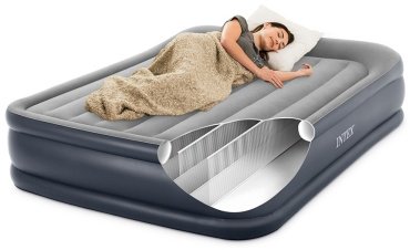 Матрас Intex 64126ND Dura-Beam PLUS, 203x152x46 см, насос встроенный купить,NaN