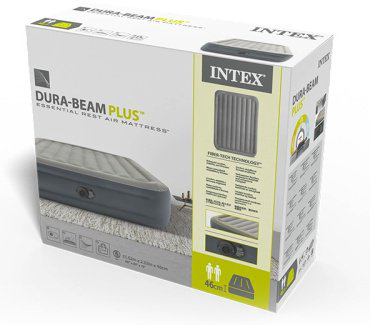 Матрас Intex 64126ND Dura-Beam PLUS, 203x152x46 см, насос встроенный купить,NaN