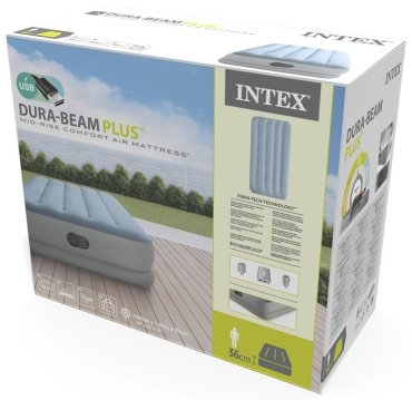 Кровать Intex 64157, 191x99x36 см, насос встроенный