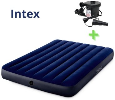 Матрас Intex 643245, 191x137x25 см, насос внешний электрический купить,NaN