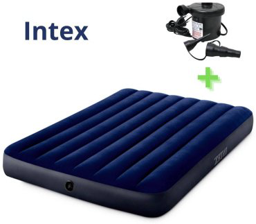 Матрас Intex 643245, 191x137x25 см, насос внешний электрический купить,NaN