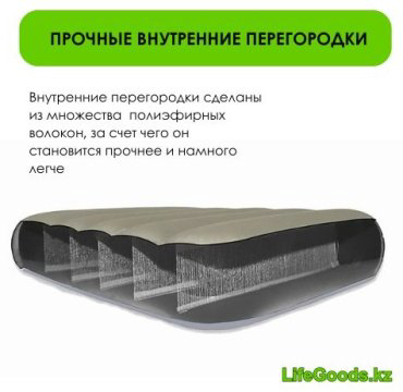 Матрас LifeGoods.kz LG12171, 200x150x25 см, насос внешний электрический купить,NaN