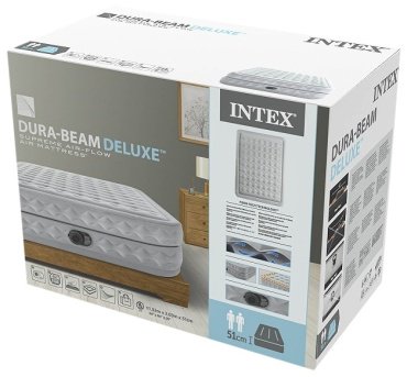 Кровать Intex 64490ND Dura-Beam DELUXE, 203x152x51 см, насос встроенный