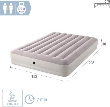 Матрас Intex Prestige Mid-Rise 64179, 203x152x30 см, насос внешний электрический