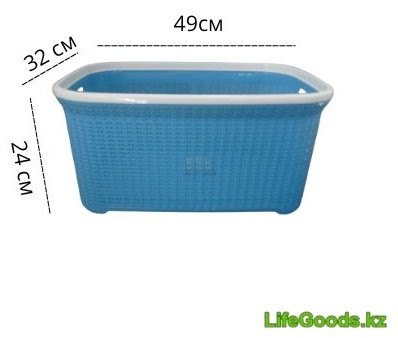 LifeGoods.kz корзина для белья 49x32x24 см, пластик купить,NaN