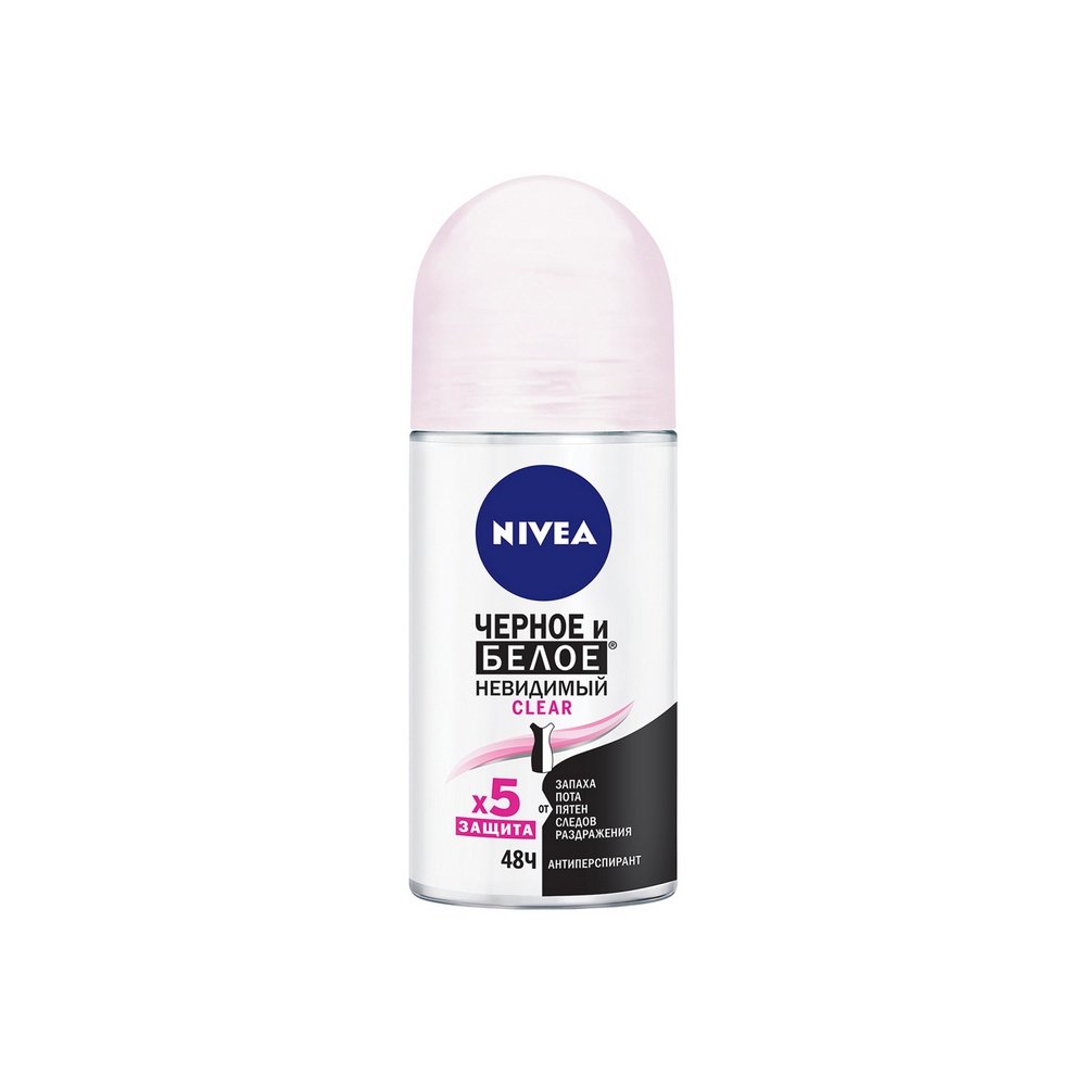 Дезодорант Nivea Черное и белое Невидимый Clear 50мл