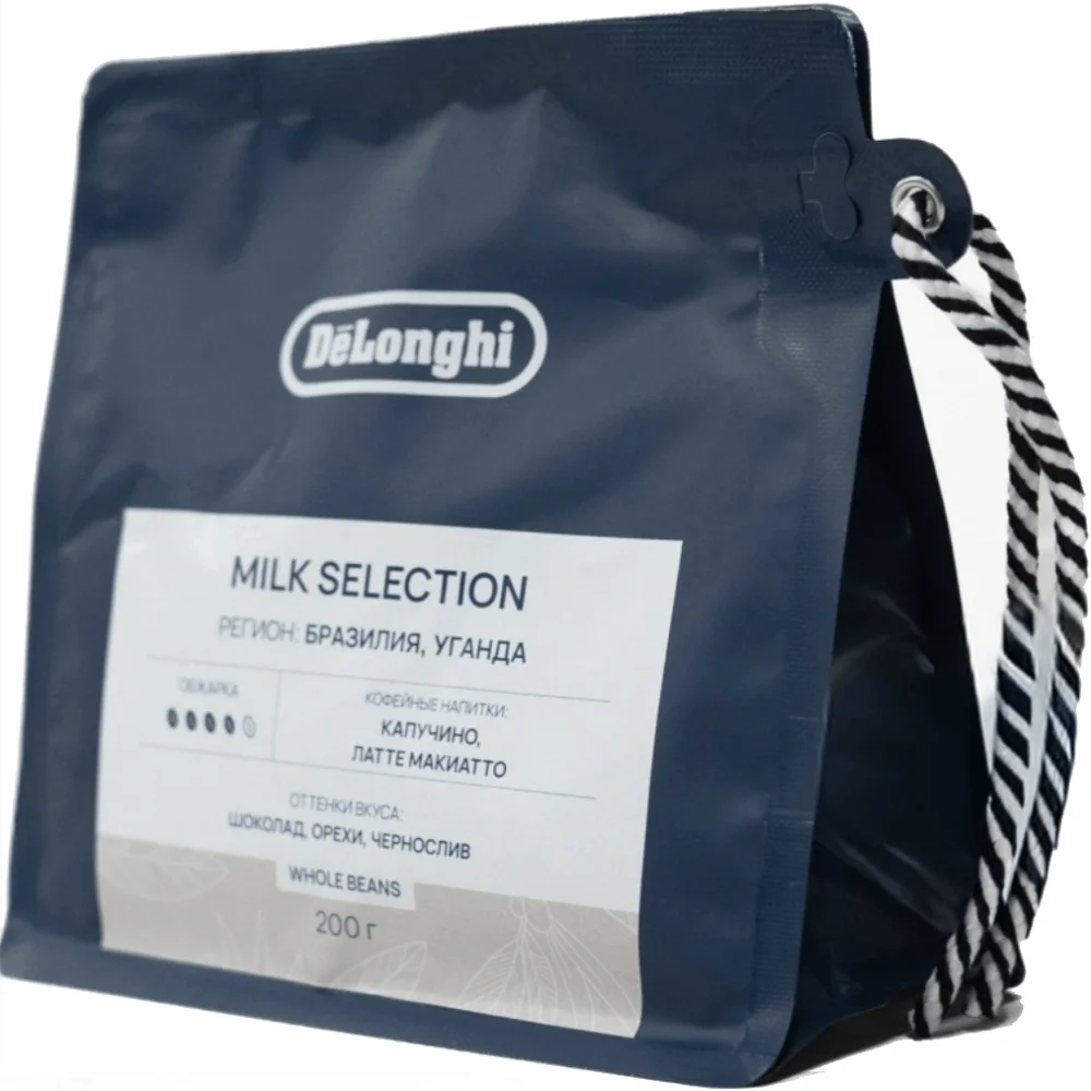 Кофе в зернах Delonghi DLSL154 Milk Selection Blend 200 гр.
