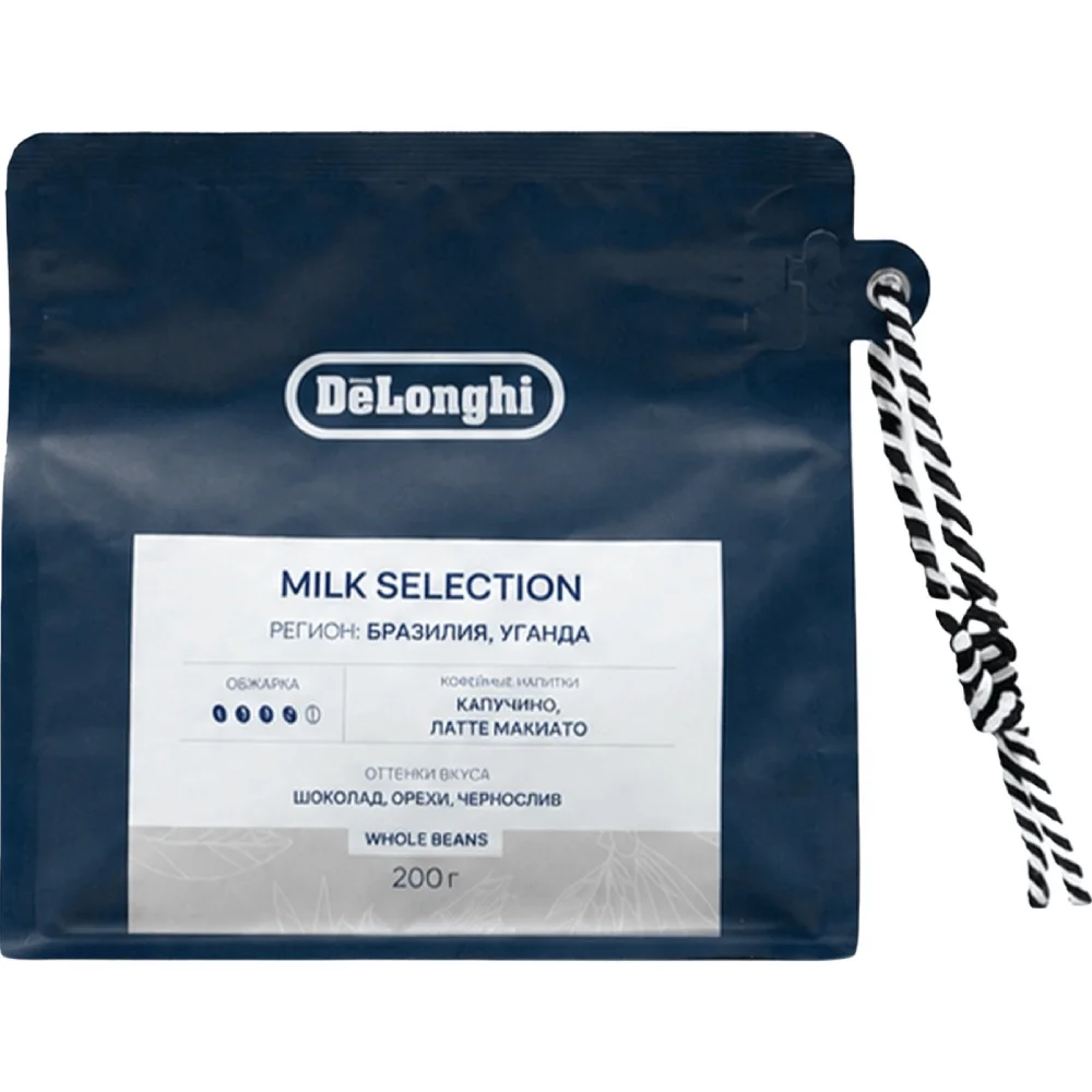 Кофе в зернах Delonghi DLSL154 Milk Selection Blend 200 гр.