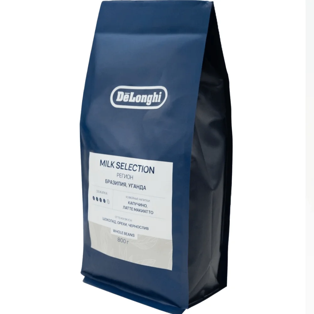 Кофе в зернах Delonghi DLSL135 Milk Selection Blend 800 гр