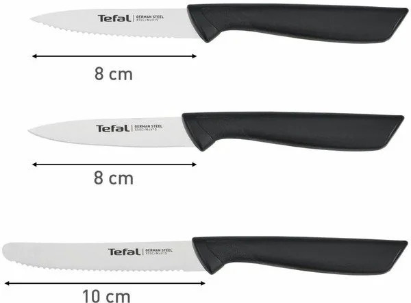 Набор ножей Tefal K2733S04 черные купить,0