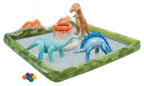 Бассейн надувной детский Intex Jurassic Adventure 56132NP Multicolor