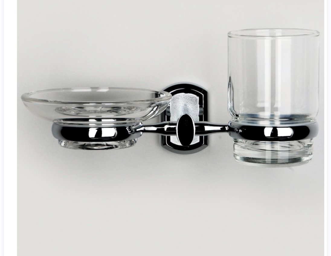 Wasser KRAFT держатель K-3026 1 шт, металл, стекло